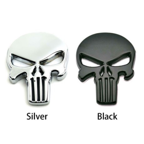 Emblem metal tengkorak Punisher