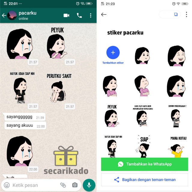 

Stiker whatsapp costum jadi anime chibi untuk pacar/sahabat
