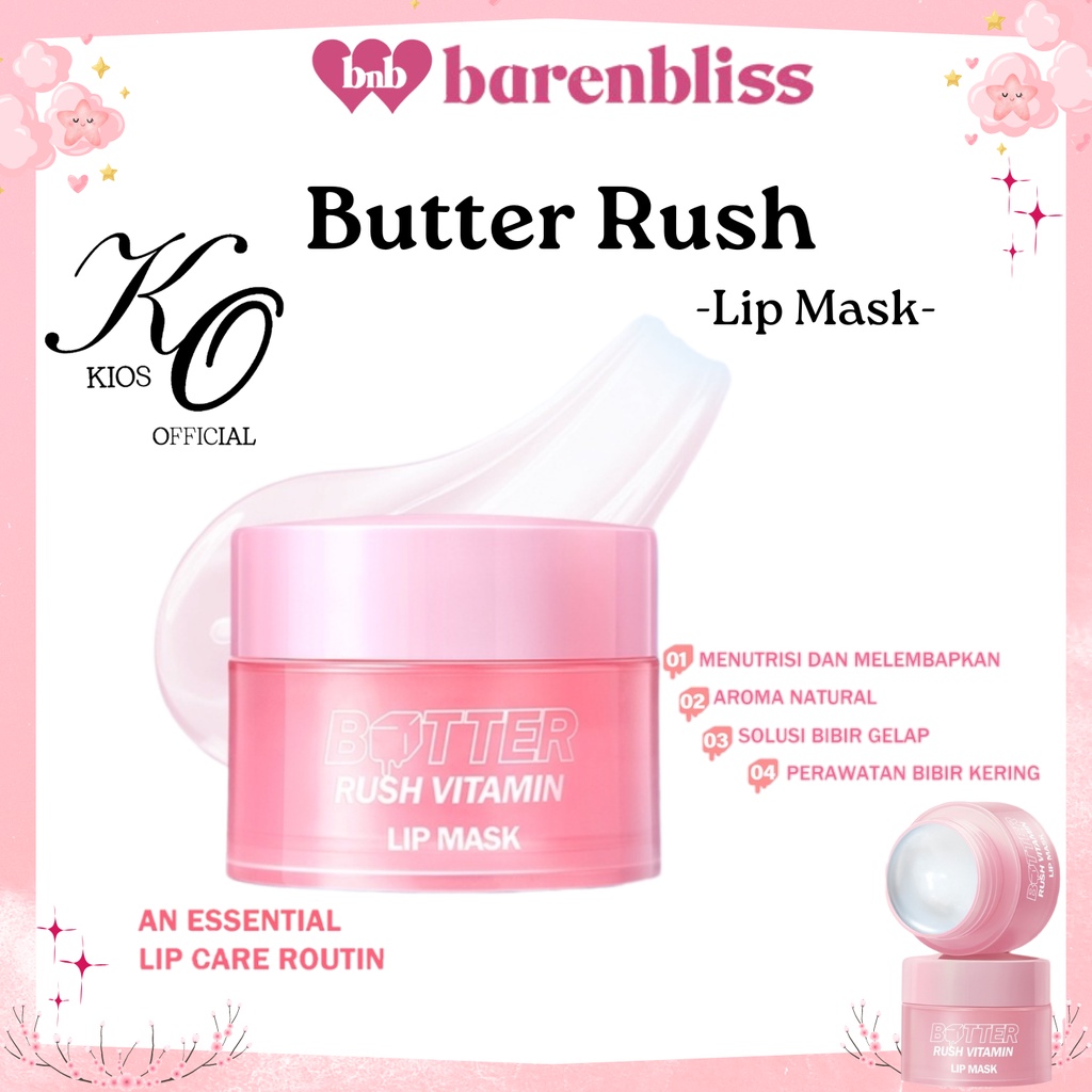 BNB Barenbliss Butter Rush Vitamin Lip Mask Moisturizing Lip Balm