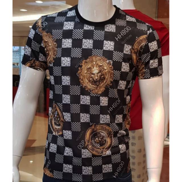 Kaos pendek cowok motif versace premium terbaru