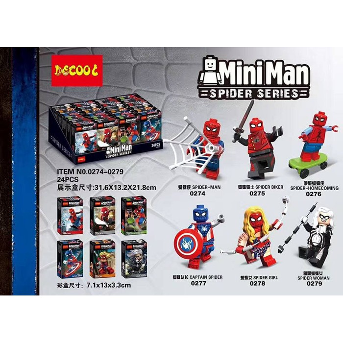 BS-130 Super Heroes Spider - Decool 0274 -0279 - Super Heroes