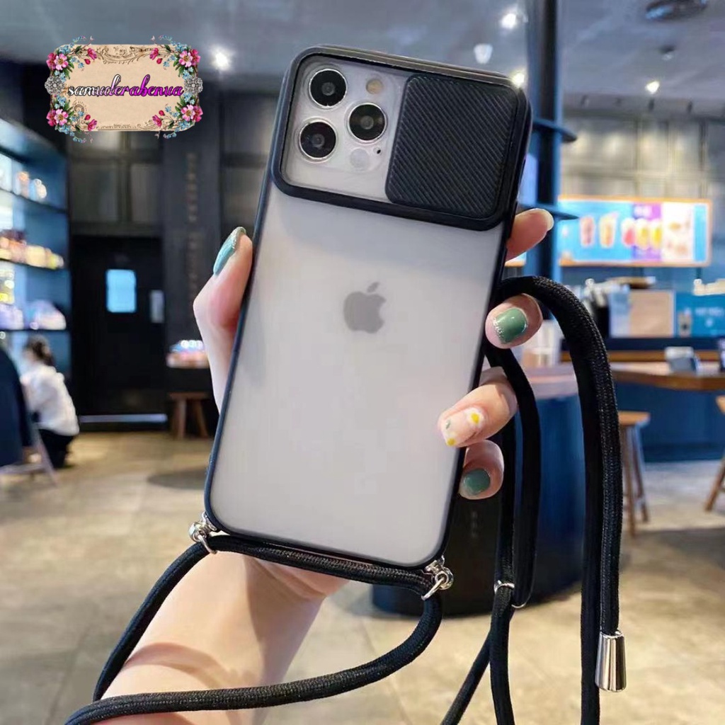 SOFTCASE SLINGCASE SLIDE PELINDUNG KAMERA IPHONE 6 6+ 7 7+ 8 8+ SE 2020 X XR XS MAX SB2562