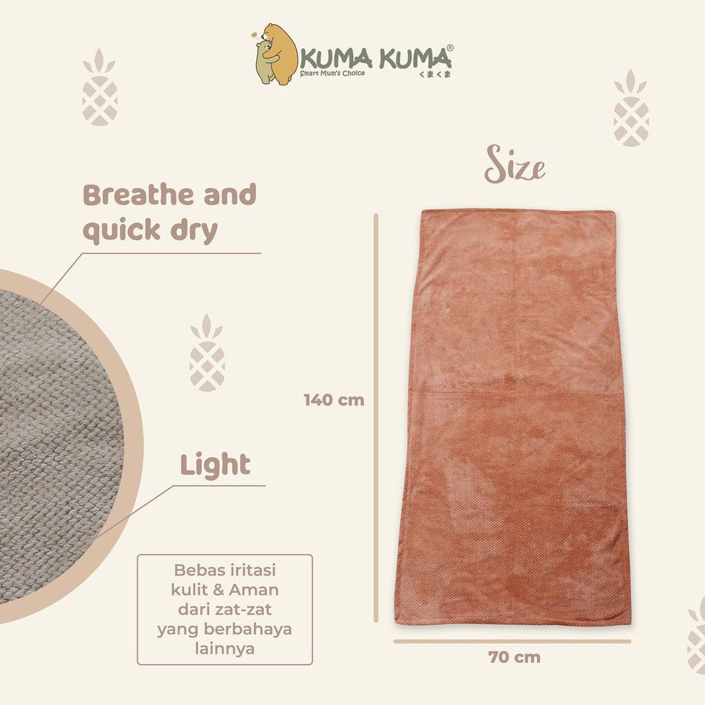 Handuk Pineapple Kuma Kuma 140x70 (super soft)