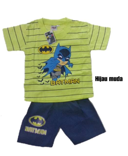 Setelan baju BATMAN / CAPTAIN AMERICA Arno anak 1 / 2 / 3 tahun
