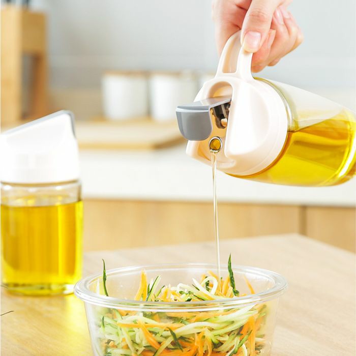 600 ml Botol Minyak / Kecap / Cuka Dengan Kaca Tebal Dan Tutup Otomatis