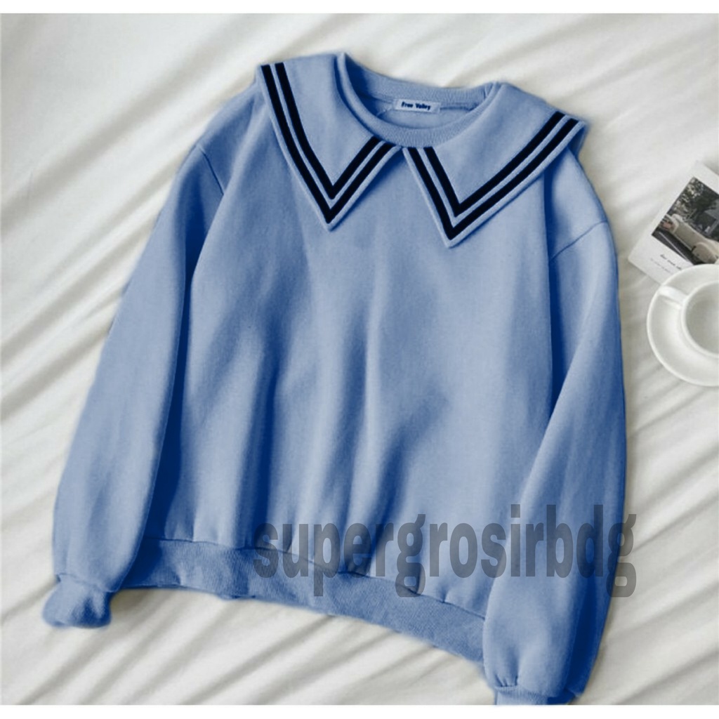 PULMA TOP SWEATER CREWNECK WANITA BAHAN FLEECE