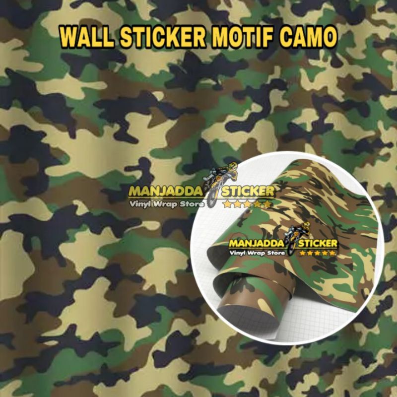 WALL STIKER MOTIF DORENG ARMY STICKER CAMO