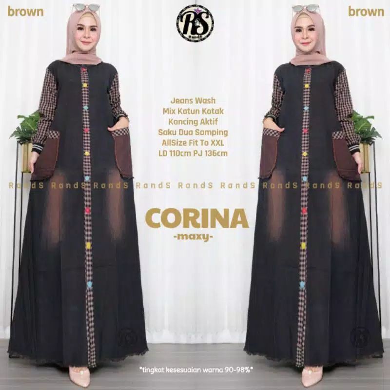 Gamis Corina maxy brown