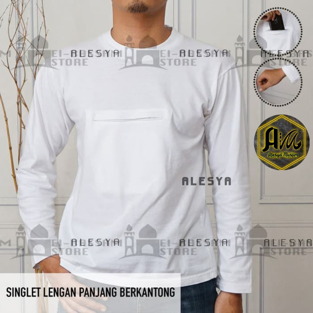 Baju Kaos Oblong Lengan Panjang/baju kaos bahan katun/best seller/bisa COD