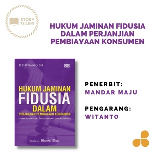 Jual Buku HUKUM JAMINAN FIDUSIA DALAM PERJANJIAN PEMBIAYAAN KONSUMEN ...