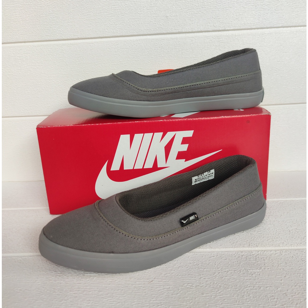 SEPATU WANITA SLIP ON ABU ABU BLT05/SEPATU SLIP ON WANITA/SEPATU FLAT SANTAI KERJA KULIAH