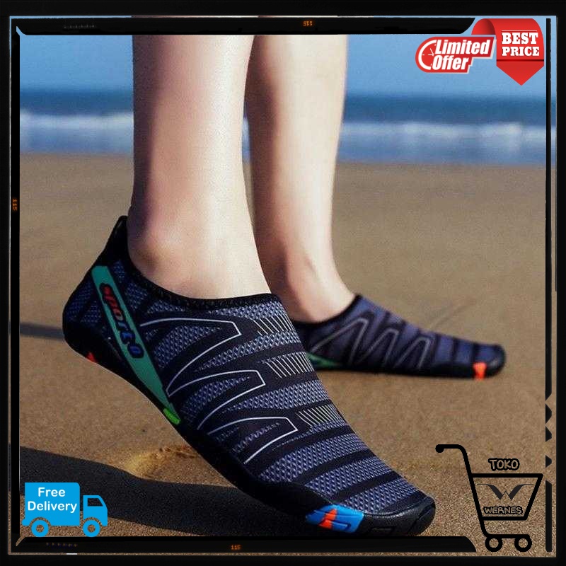 Sepatu Pantai Olahraga Air Murah Terbaik Sepatu Pantai Beach Shoes Sepatu Mancing Slip on Untuk Anti Batu Karang Pria Atau Wanita