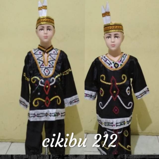 baju adat kalimantan tengah anak TK/SD