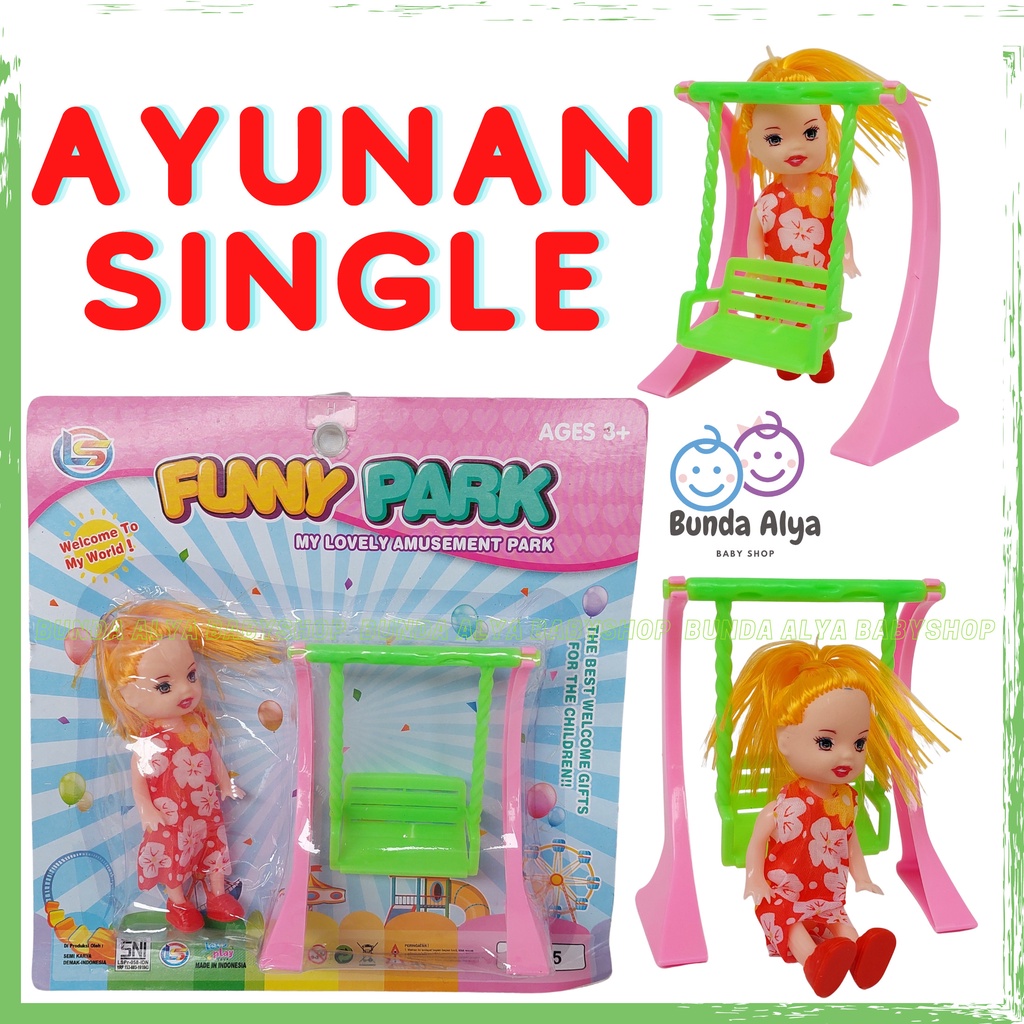 Mainan Boneka Mini Anak Lengkap Dengan Wahana Permainannya Ada Lima Pilihan Variasi Mainan dan Bonekanya Funny Park