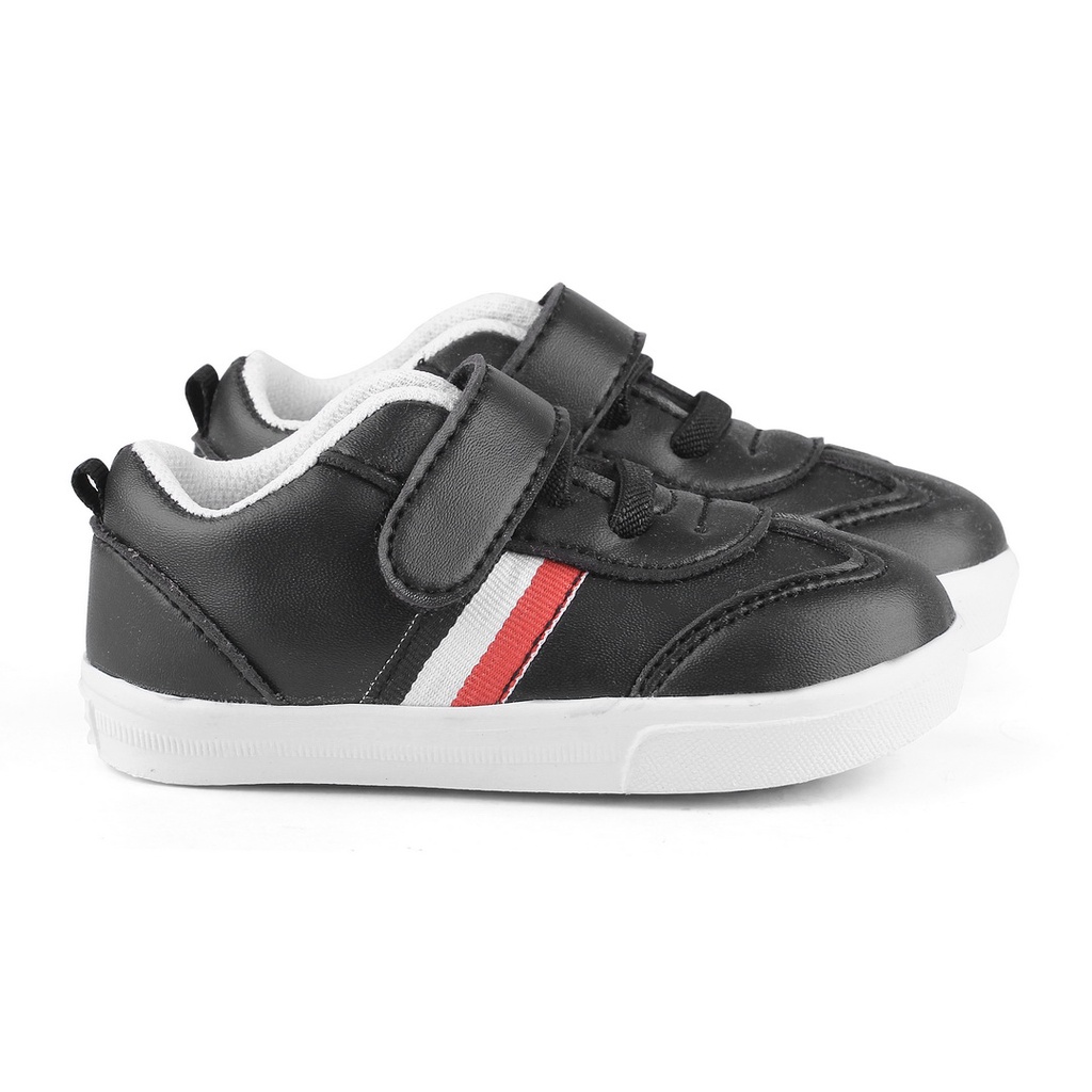 sepatu anak unisex model sneakers antislip ringan PGC HITAM