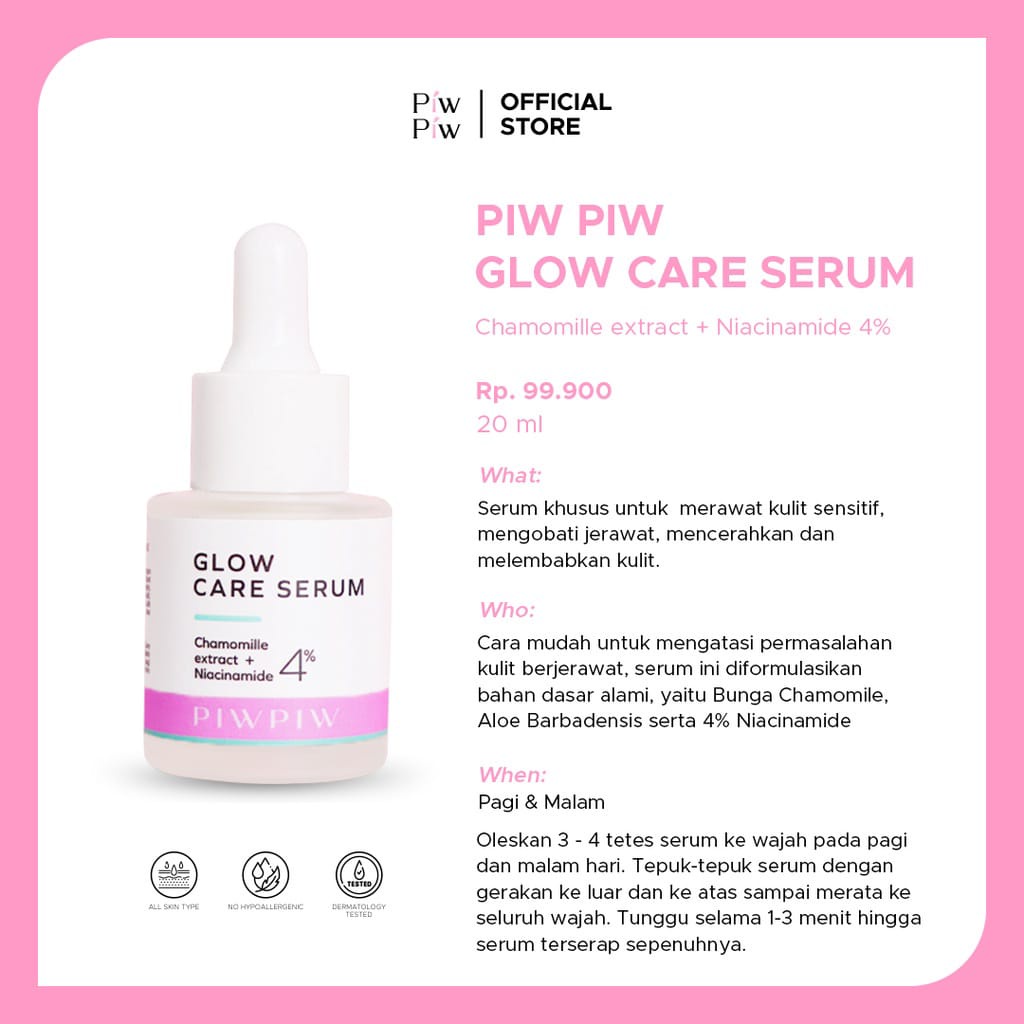 PiwPiw Glow Care Serum  / Merawat dan Mencerahkan Wajah