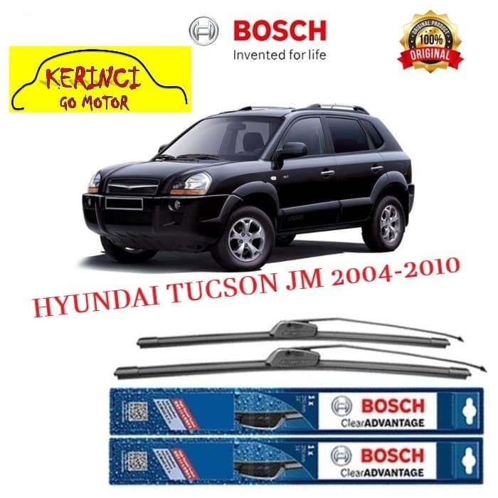 WIPER BOSCH CLEAR ADVANTAGE HYUNDAI TUCSON JM 2004-2010 24&quot; &amp; 16&quot; SET