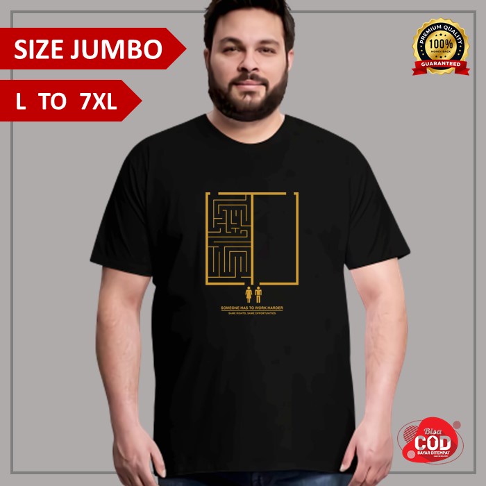 Kaos Pria Jumbo Tshirt Cowok Bigsize Atasan Kaos Oversize Laki Laki Lengan Pendek L-7XL