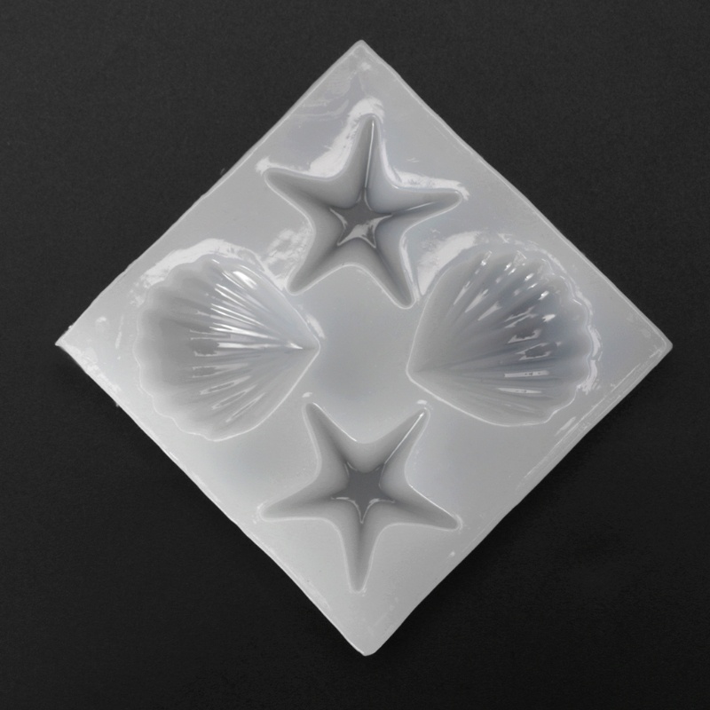 SIY  Silicone Mold Mirror Craft DIY Jewelry Making Shell Starfish UV Resin Cake Decor