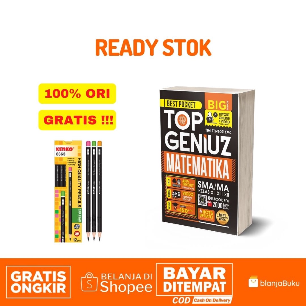 BUKU SMA TOP GENIUS FISIKA,KIMIA,BIOLOGI,MATEMATIKA / SMART GENIUS SMA/MA-TOP MATEMATIKA