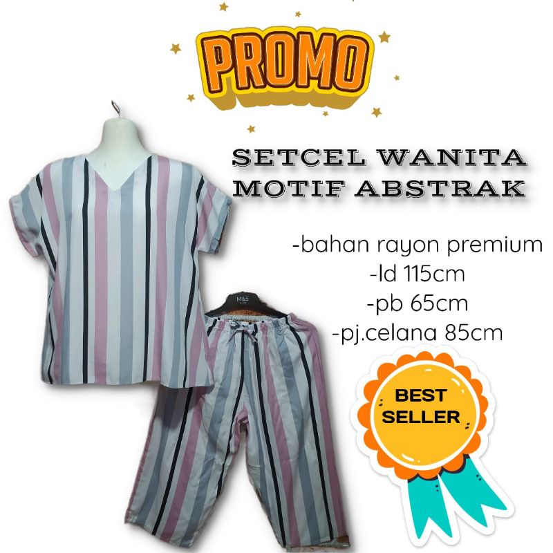 SETELAN CELANA 7/8 /SETELAN CELANA RAYON MOTIF