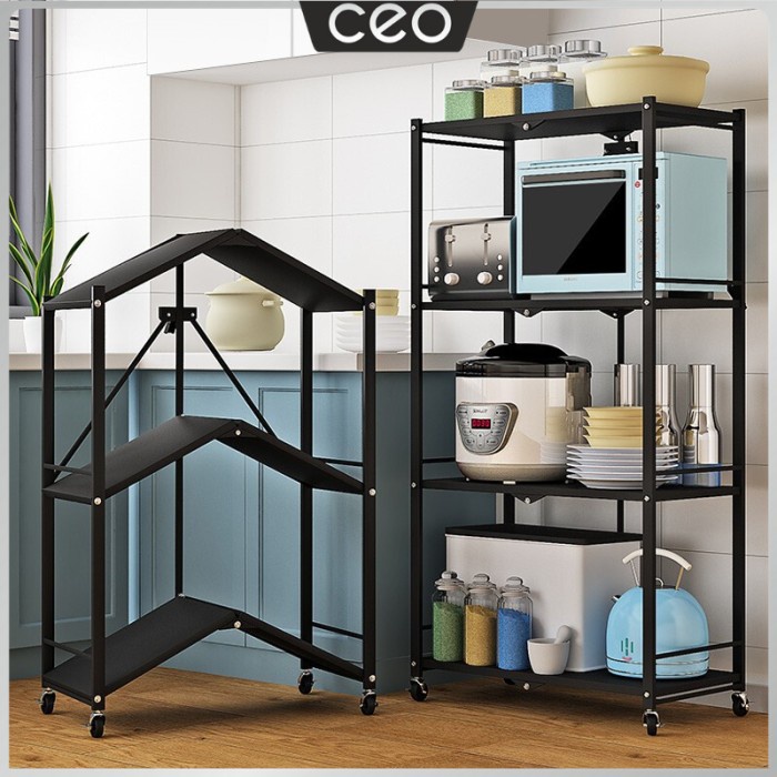 DAPUR PERALATAN DAPUR CEO RAK DAPUR PORTABLE RAK LIPAT PORTABLE RAK DAPUR TANPA INSTALASI HR1236