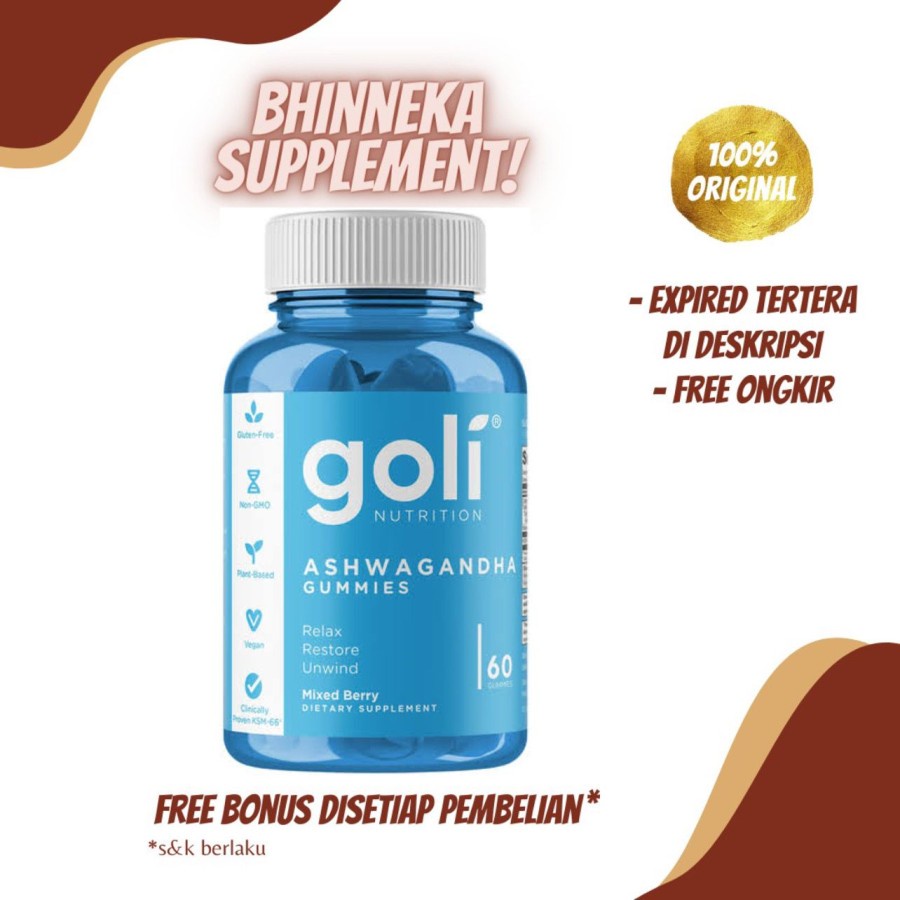 Goli Ashwa Gummies (60pieces) Goli Nutrition Ashwa Gummies Ashwa Gummy Goli Ashwagandha Gummies (60p