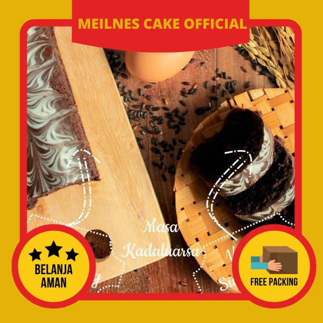 

Meilnes - Boketem - Bolu Ketan Hitam - Cokelat - Oleh Oleh Bandung