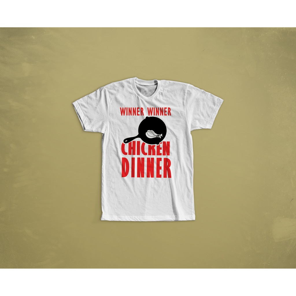 KAOS BAJU TSHIRT COMBED 30S PUBG CHICKEN DINNER KODE N1