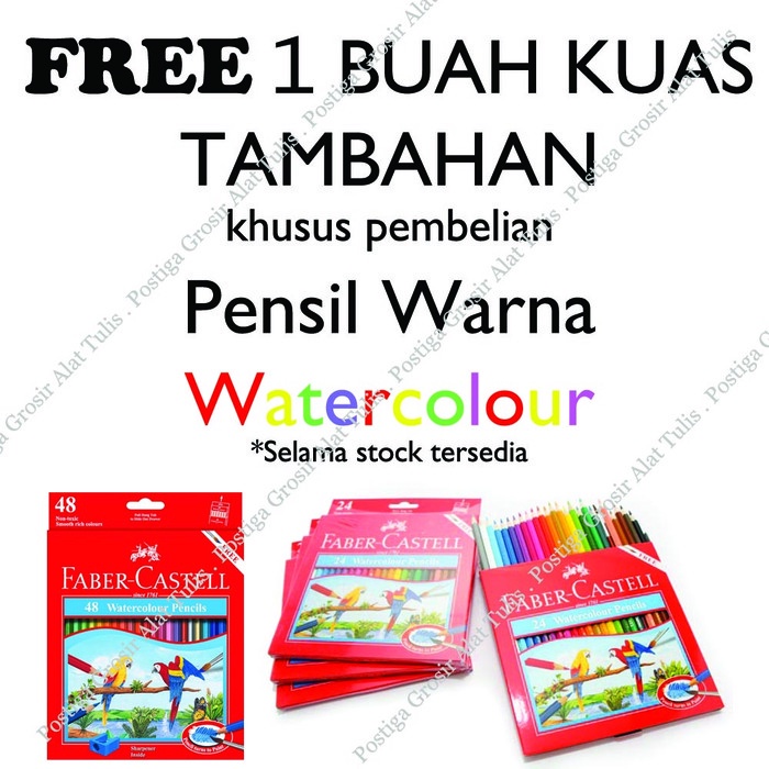 

WARNAPENSIL- PENSIL WARNA FABER CASTELL WATERCOLOUR TIN 36 -PENSIL WARNA