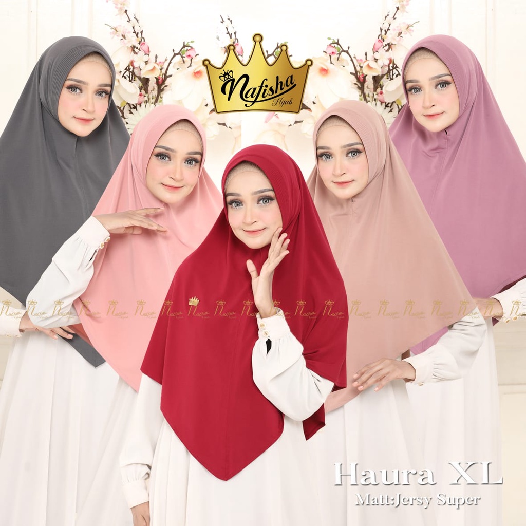 Jilbab Instan Bergo Pad Jumbo Haura By Nafisha