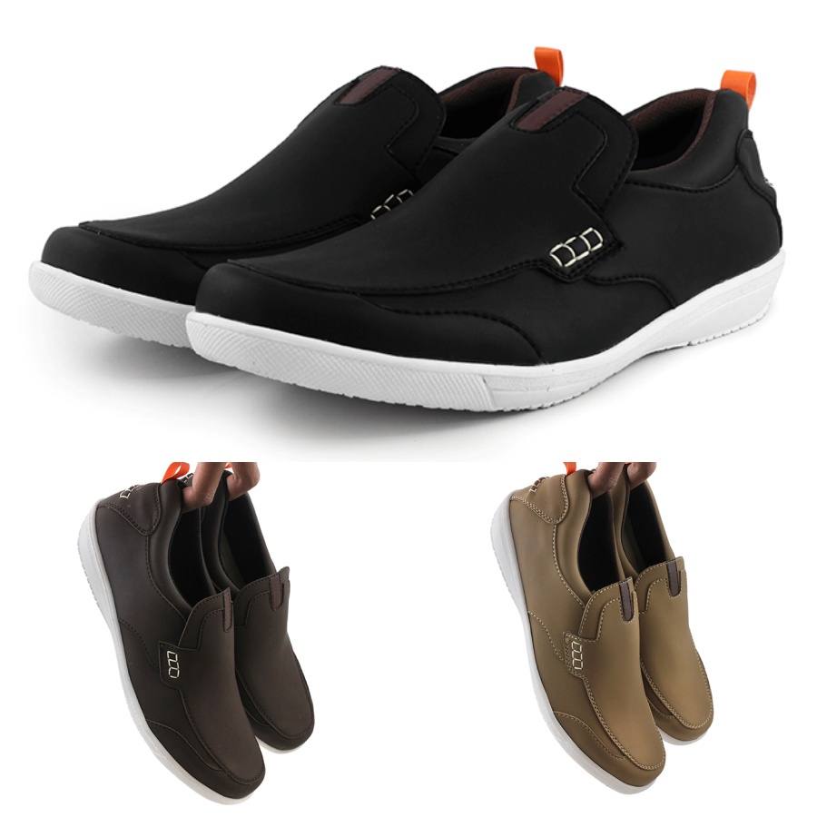 Sepatu Pria Walkers Boston Slop Casual Santai Kerja Murah Sepatu Slip On Terlaris