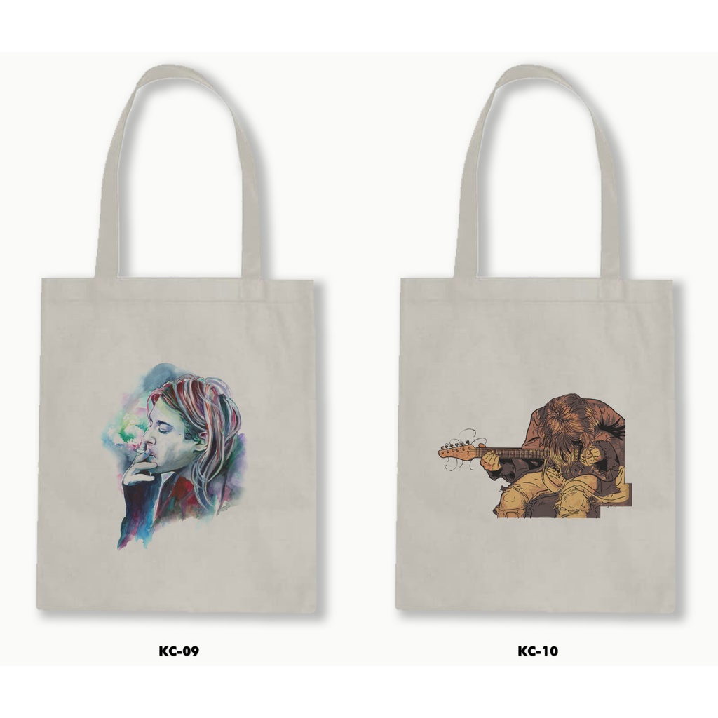 TOTE BAG BLACU - KURT COBAIN / NIRVANA