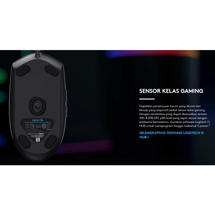 Mouse Gaming Logitech G102 Lightsync