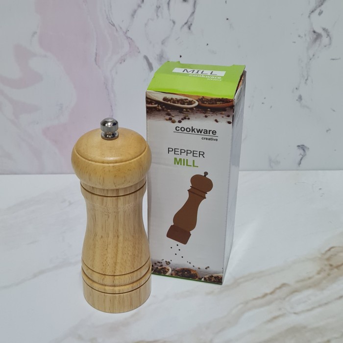 wooden pepper mill grinder / tempat garam lada