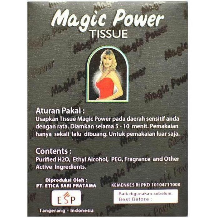 SAFETY PACKAGING TISSUE TISU SUPER MAGIC MAN POWER ISI 6 SACHET 6S