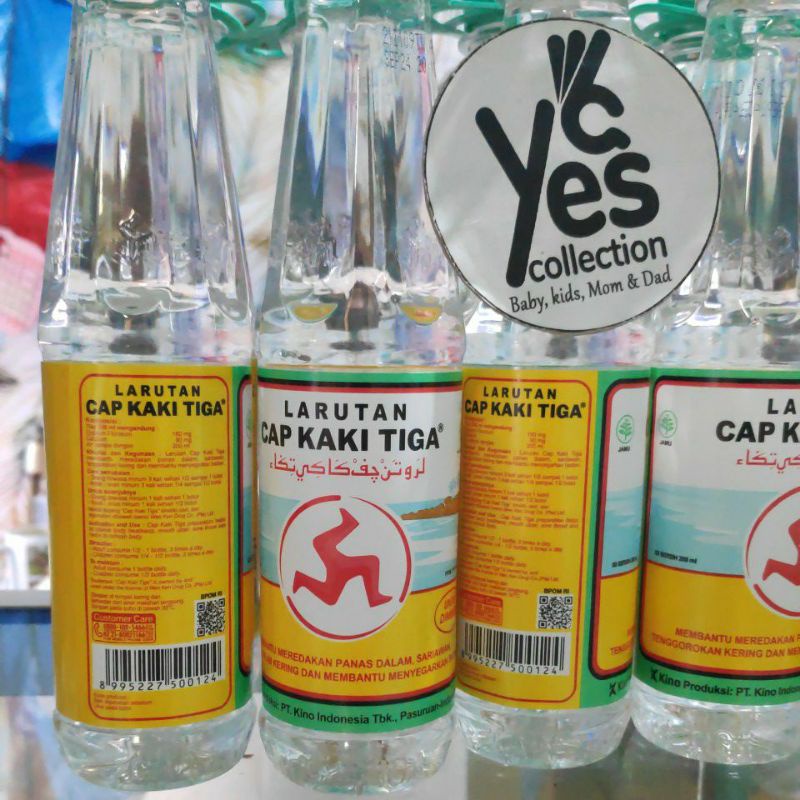 Larutan Cap Kaki Tiga 3 Dewasa &amp; Anak Tawar Panas Dalam 200 ml Botol Sariawan tenggorokan kering