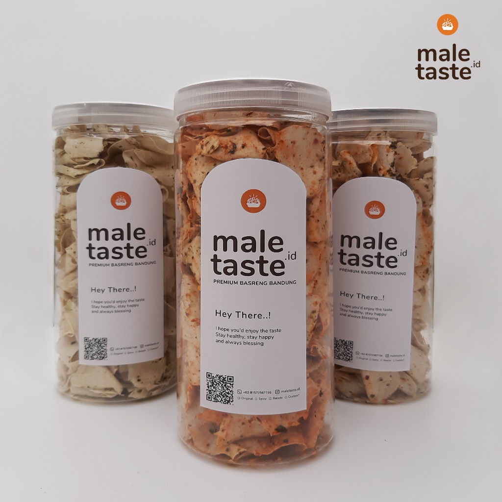 Premium Basreng Bandung Rasa Original Daun Jeruk - Balado Daun Jeruk-Pedas Daun Jeruk 270gr - maletaste.id-5