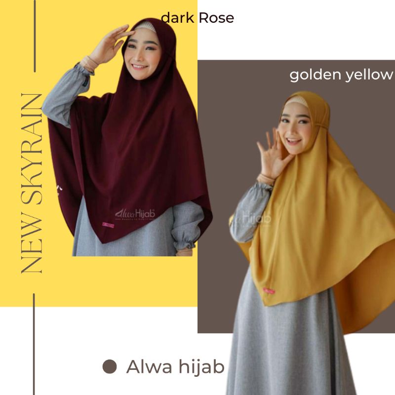 bergo New Skyrain by Alwa Hijab, syar'i, tali belakang