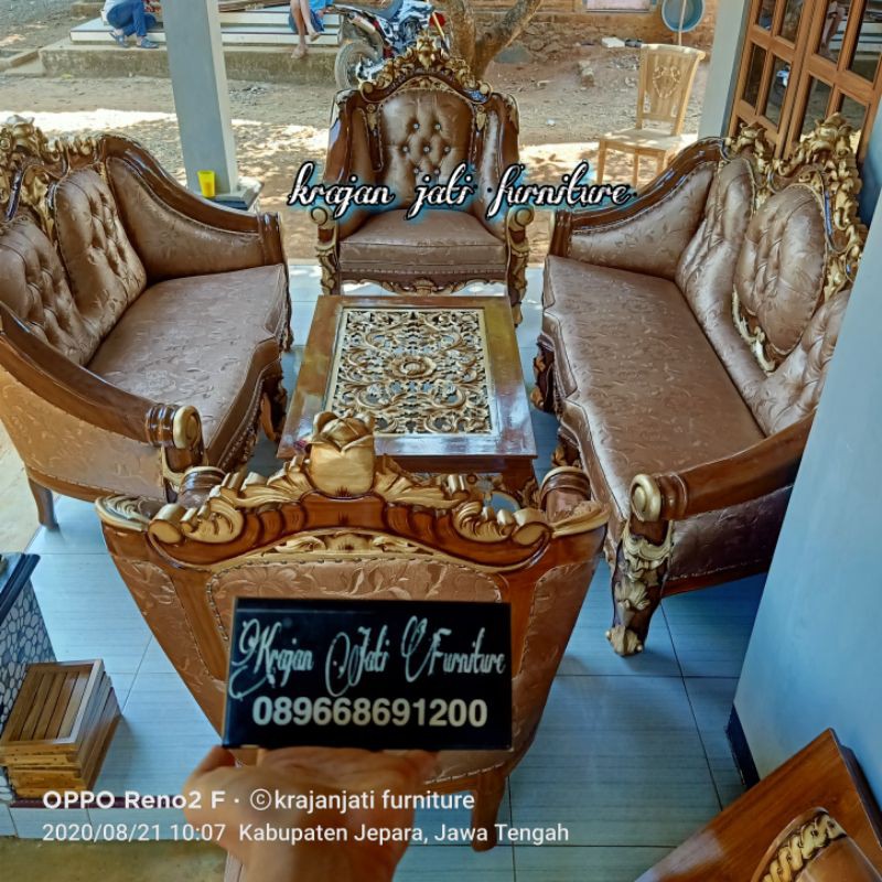 kursi sofa ganesa jambu terbaru/kursi sofa ganesa jati/kursi tamu Ganesa/kursi tamu jati