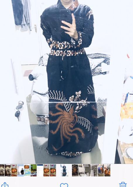 Batik Pekalongan Couple Gamis Batik Ahy Ukuran S-jumbo