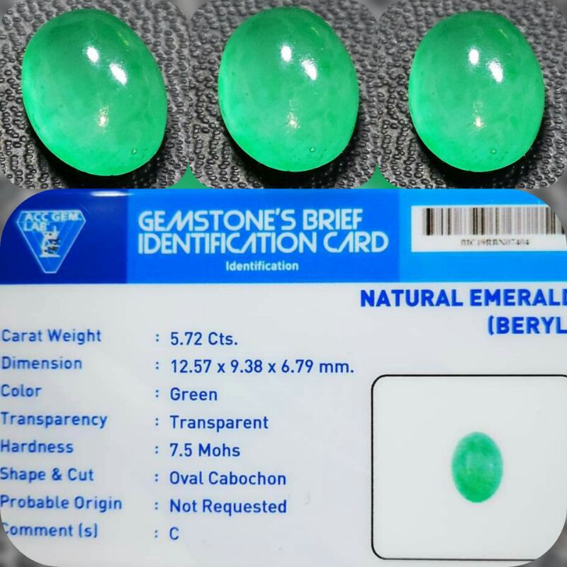 [BAYAR DIRUMAH] natural zamrud colombia emerald beryl oval include memo