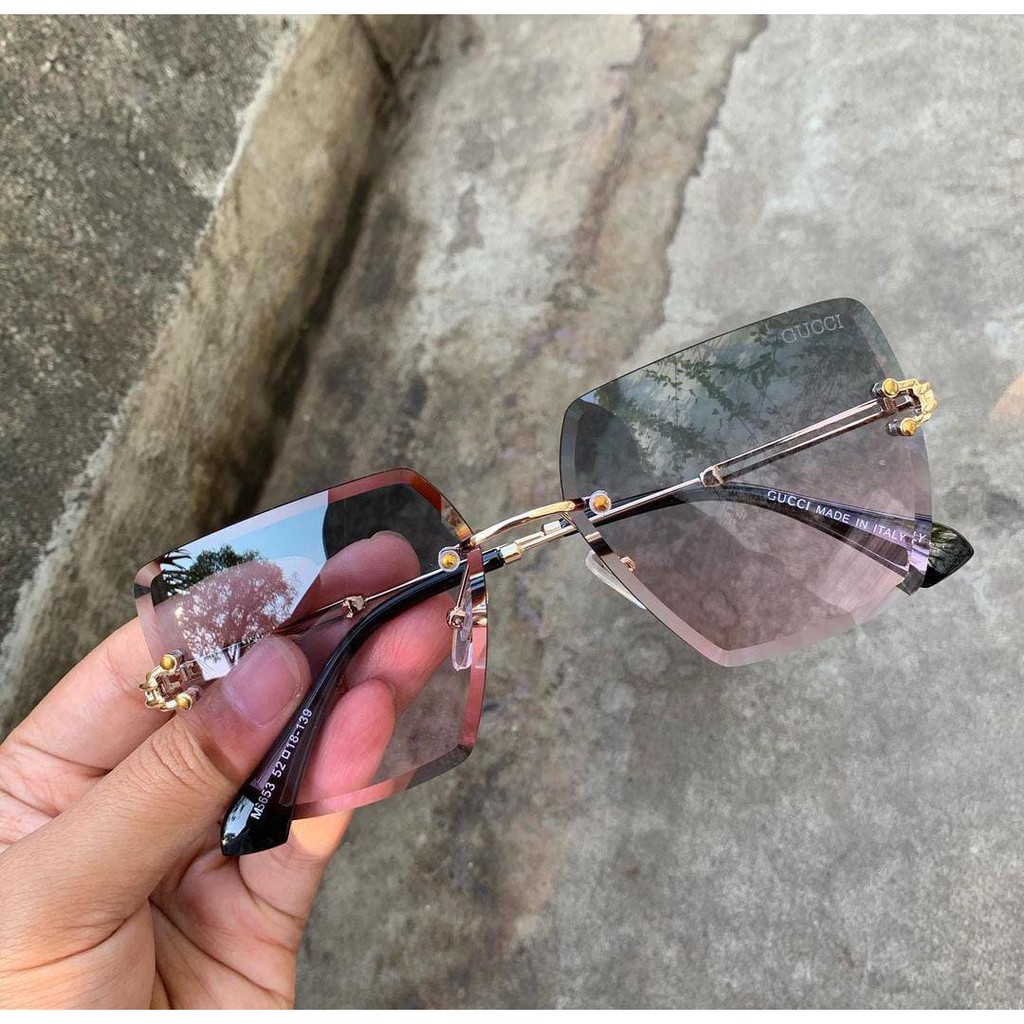 Kacamata Sunglases Wanita Kacamata Fashion Wanita Gucci A653-HIJAU GRADASI