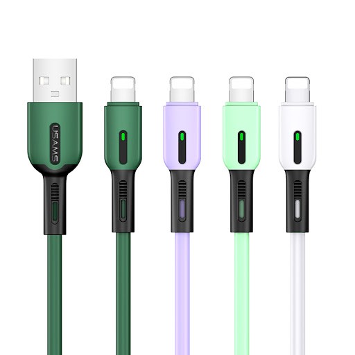 KABEL DATA iPhone USAMS LIGHTNING SJ431 ANTI KOTOR TINTA DEBU