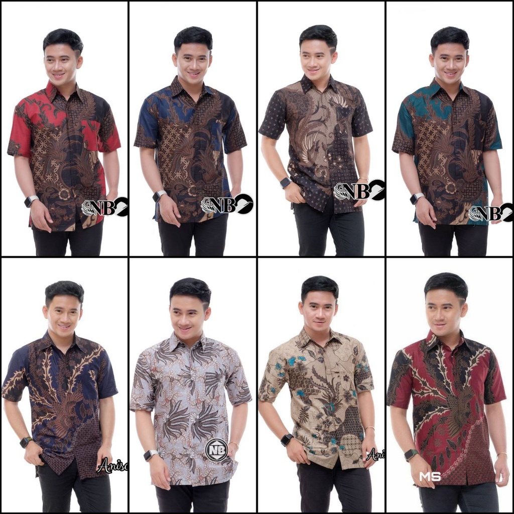 HEM BATIK PRIA LENGAN PENDEK M L XL XXL