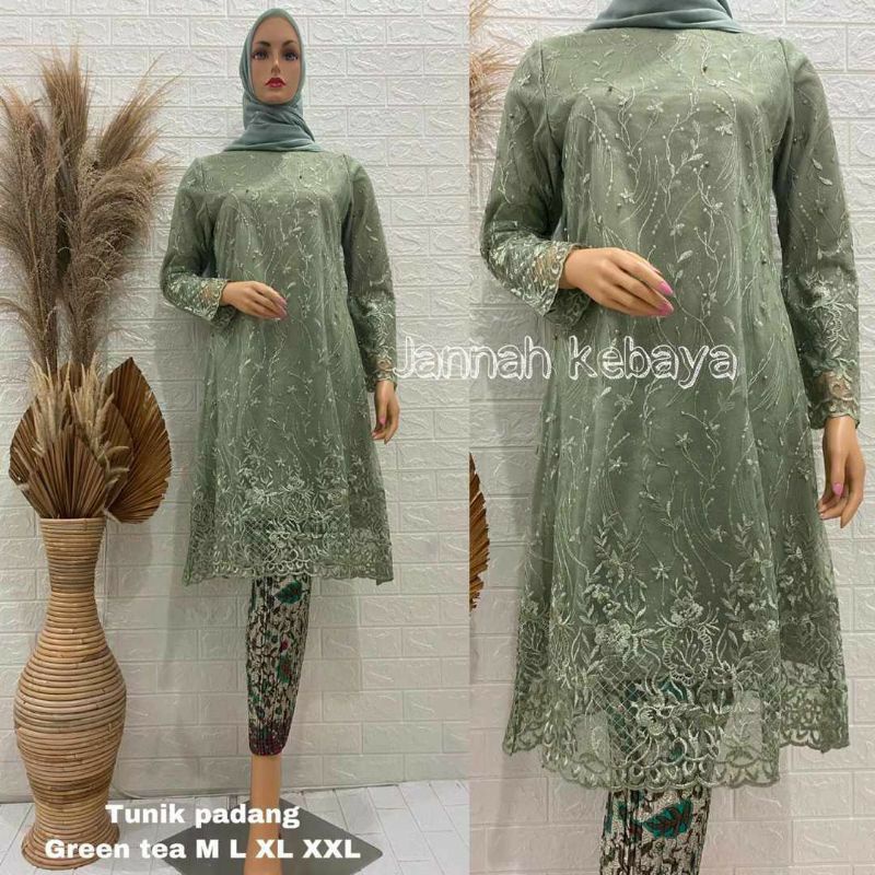 (REALPICT) SETELAN KEBAYA TUNIK PADANG/FREE MASKER/KEBAYA PESTA/KEBAYA WISUDA/SETELAN KEBAYA MODERN/DFS