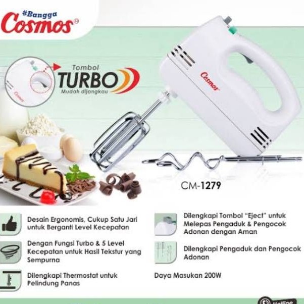 Mixer / Hand  Mixer Cosmos CM 1279 5 kecepatan Bagus Berkualitas Garansi Resmi