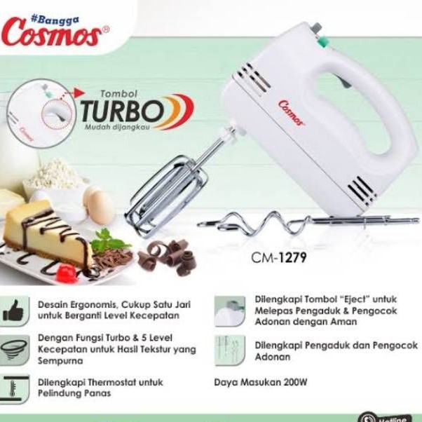 Mixer / Hand  Mixer Cosmos CM 1279 5 kecepatan Bagus Berkualitas Garansi Resmi