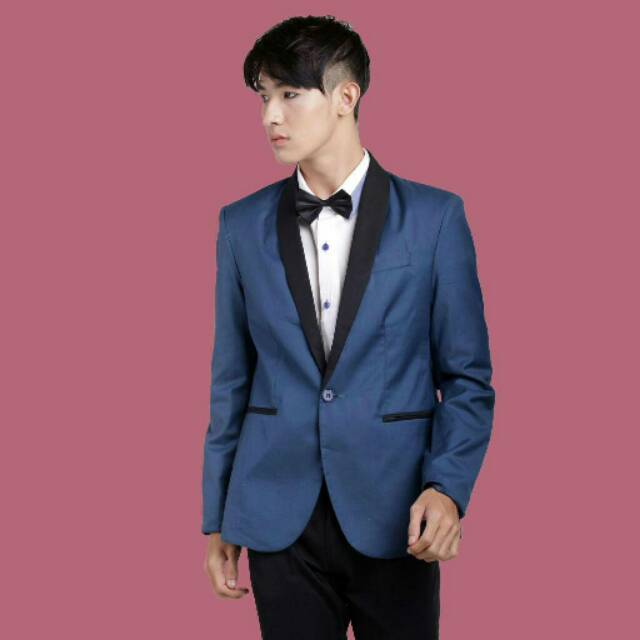 JAS PRIA ROYAL NAVY - Blazer Tuxedo Biru Cowok Elegan Exclusive Executive Keren Berkualitas Nikah MC