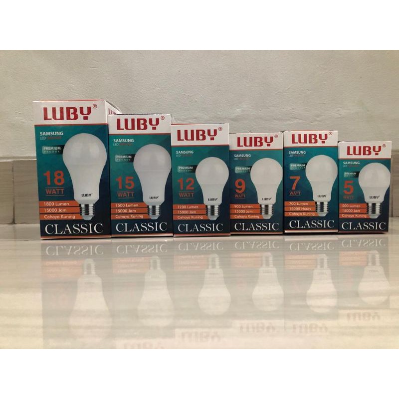 BOHLAM LED LUBY CAHAYA KUNING PAKET 10 PCS 5 WATT